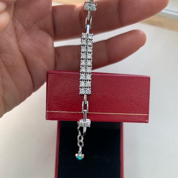 18k white gold Diamond bracelet - Picture 5 of 10